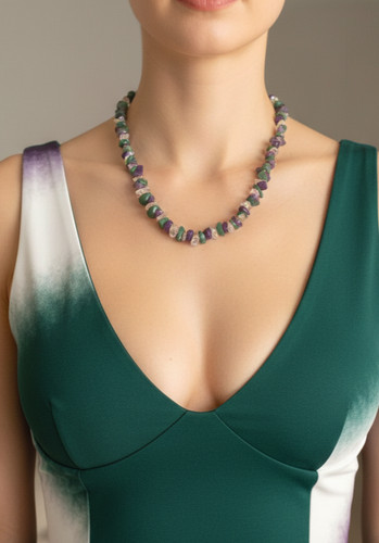 Collana vintage pietre - collana,