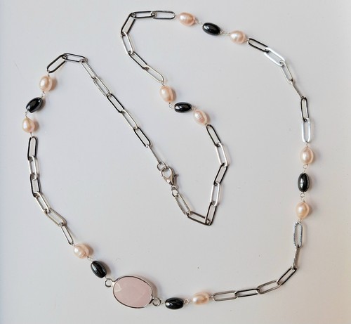 Collana acciao con pietre - acciao,