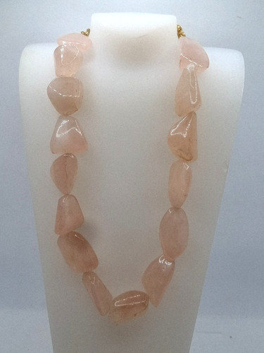 Quarzo rosa collana - quarzo,