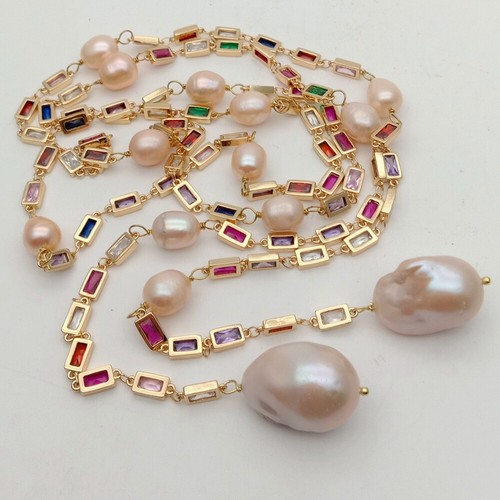 Collana catena lunga perle - collana,