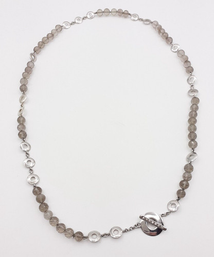 Collana quarzo fumè - , argento