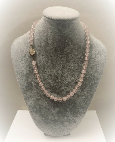 Collana quarzo rosa chiusura - quarzo,