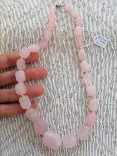 Collana quarzo rosa naturale - quarzo,
