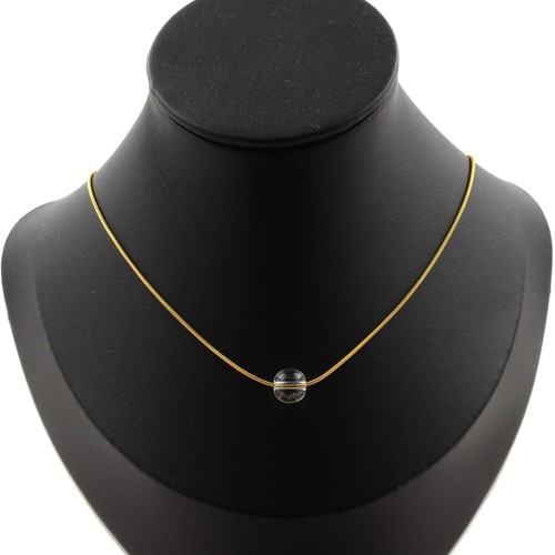 Collana perla quarzo mm - quarzo,