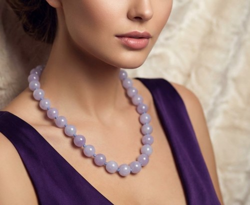 Collana con quarzo - , lavanda