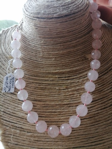 Collana quarzo rosa - collana, nat