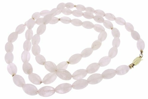 Collana quarzo rosa - collana, ovale