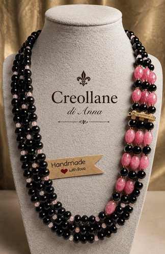 Collana girocollo multifilo - collana,