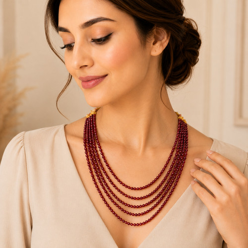Collana con perle sfaccettate