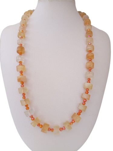 Collana con quarzo - , citrino
