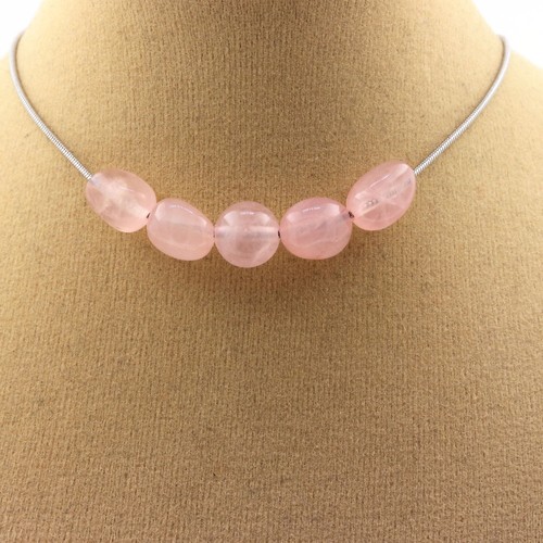 Collana perle quarzo rosa - perle,