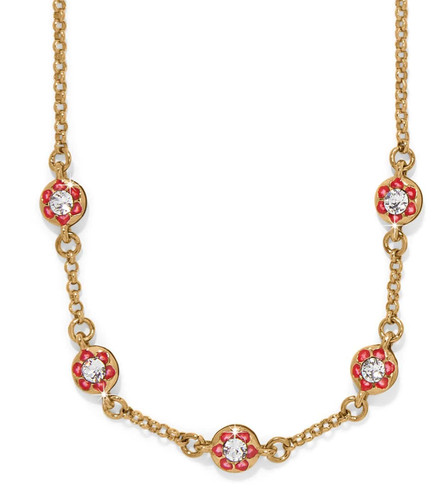 Collana corta papavero