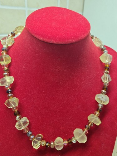 Collana quarzo citrino - citrino, con