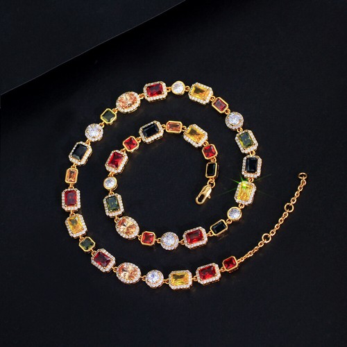 Collana catena zirconi