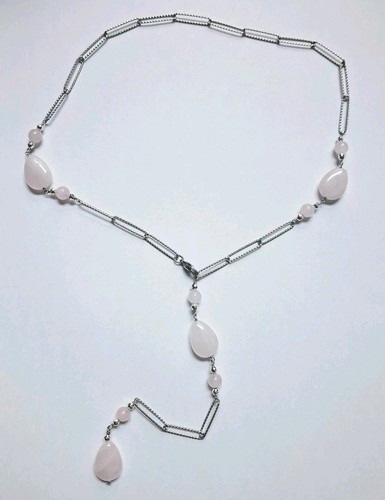 Collana acciao con pietre - in,