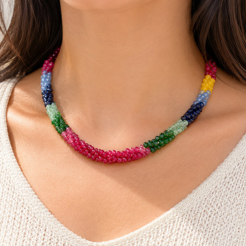 Collana intrecciata multi