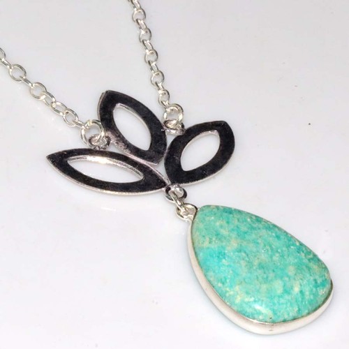 Collana amazzonite lunetta - amazzonite,