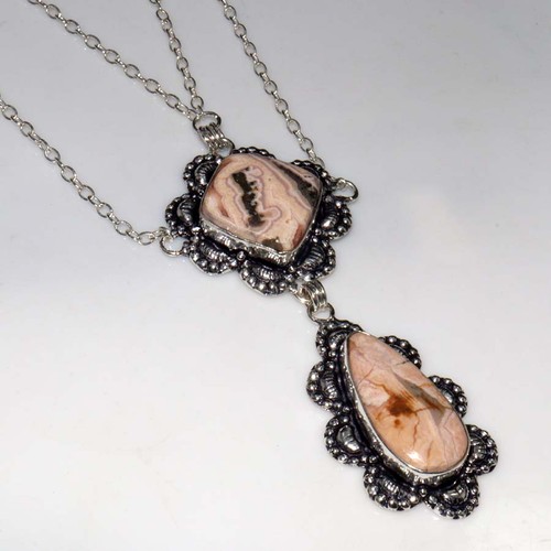 Collana lunga rodocrosite