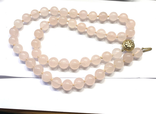 Collana quarzo rosa sfere - collana,