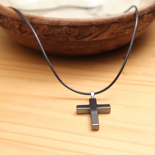 Collana croce ematite - croce,